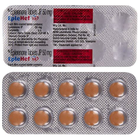 eplerenone 50 mg side effects